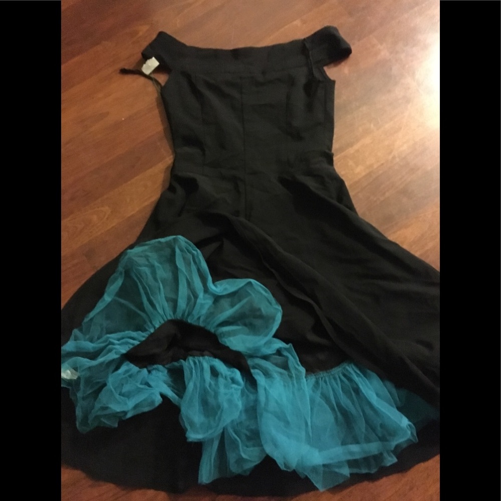 Ruby Rox Small 5-6 blk swing dress Pinup